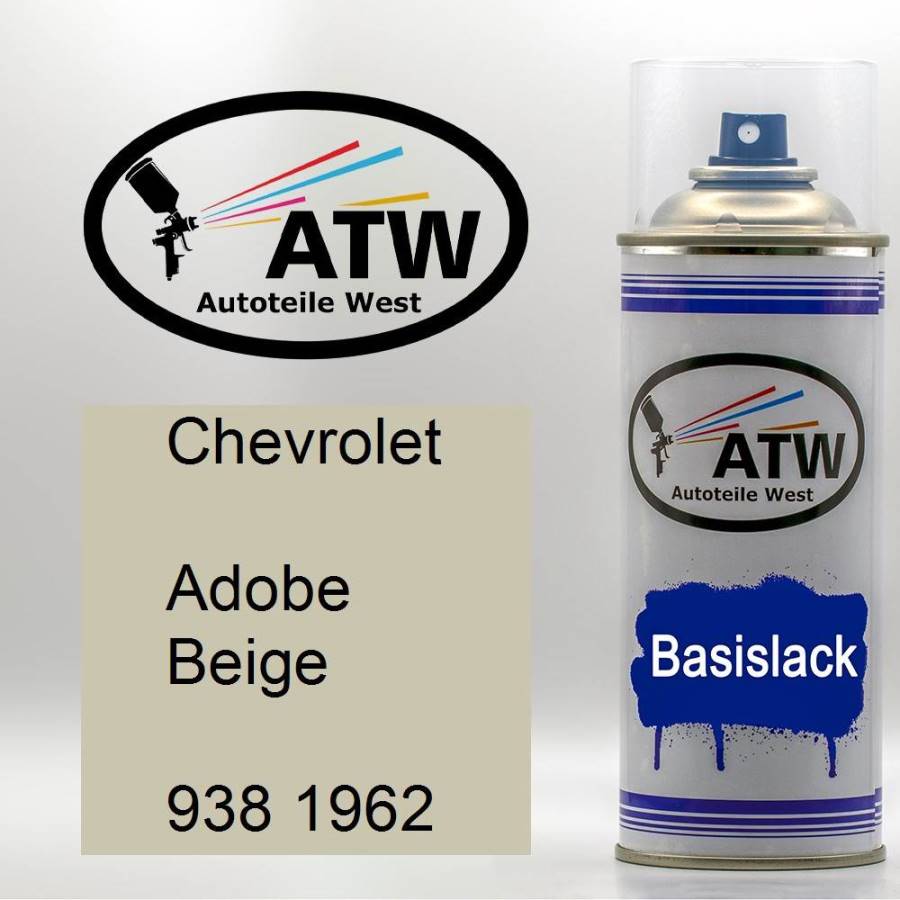 Chevrolet, Adobe Beige, 938 1962: 400ml Sprühdose, von ATW Autoteile West.